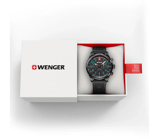 Terragraph Chrono 43mm, Black Dial, Black Silicone