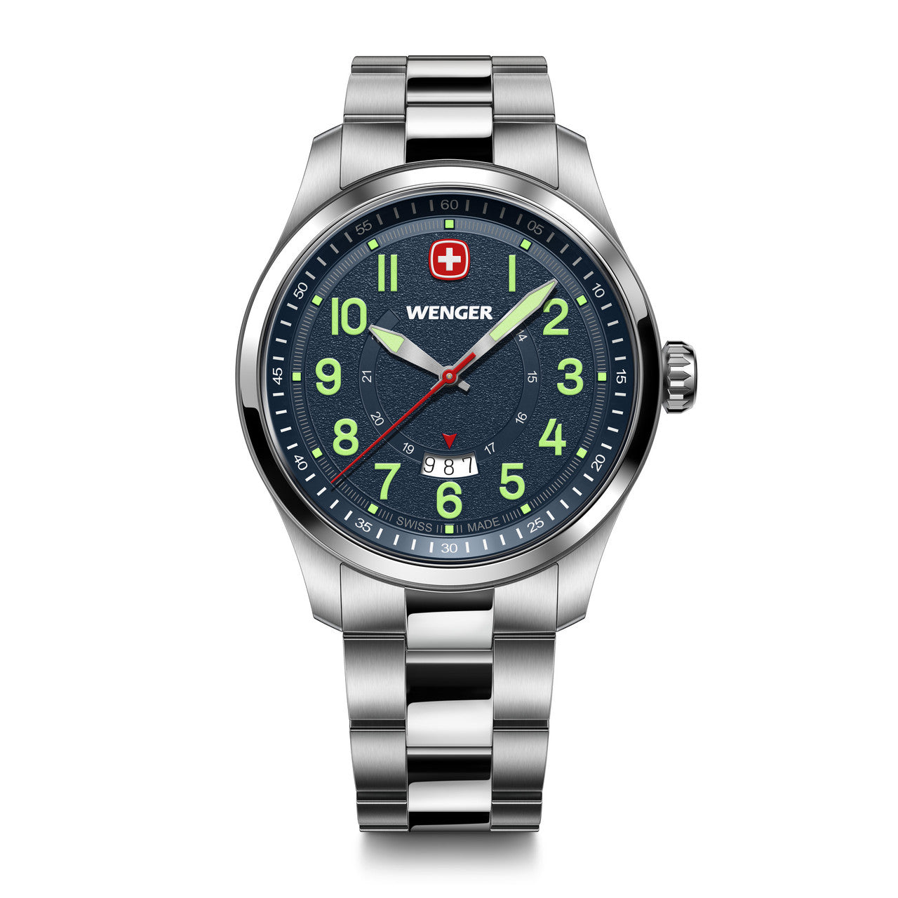 Terragraph 43mm, Blue dial, Silver Stainless Steel