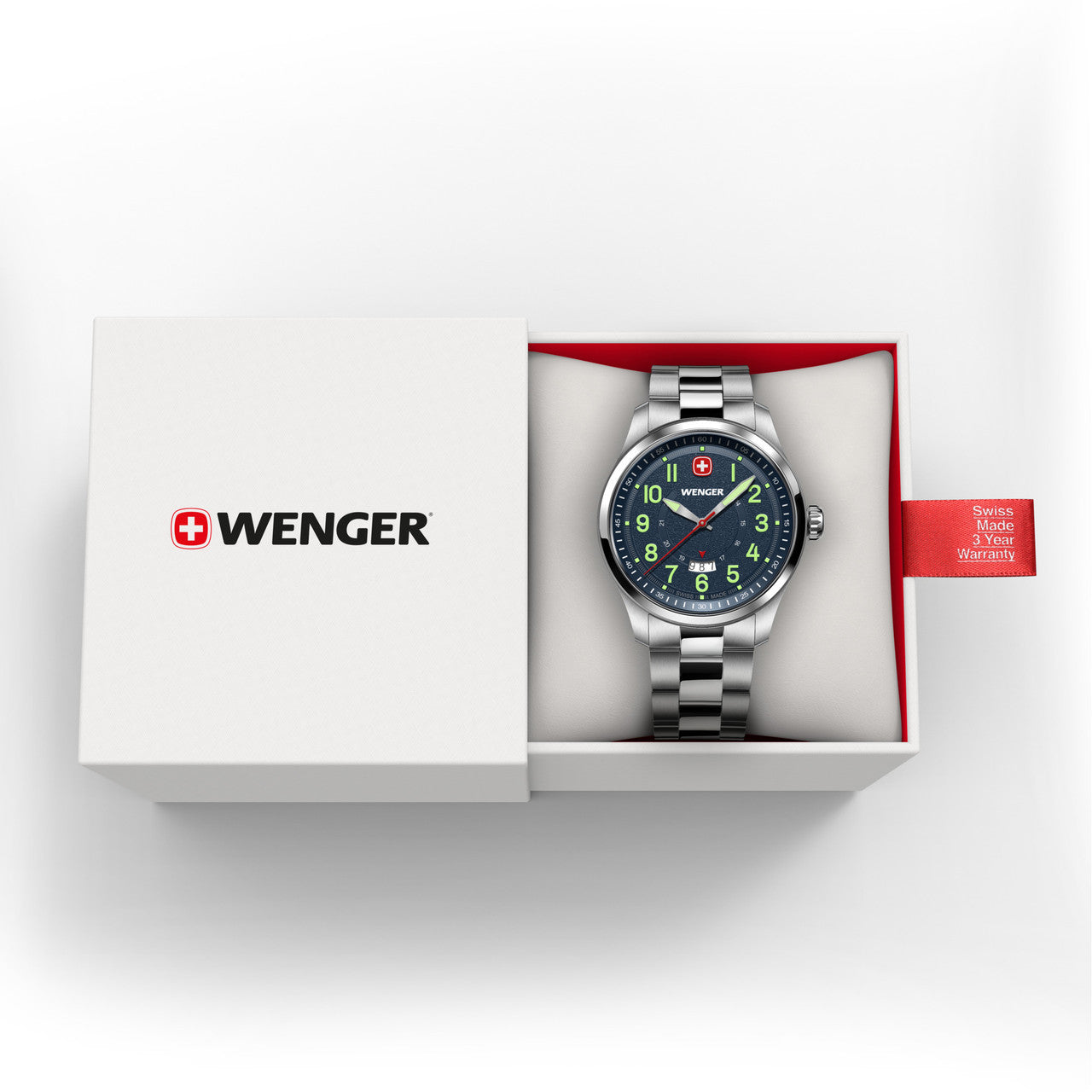 Terragraph 43mm, Blue dial, Silver Stainless Steel