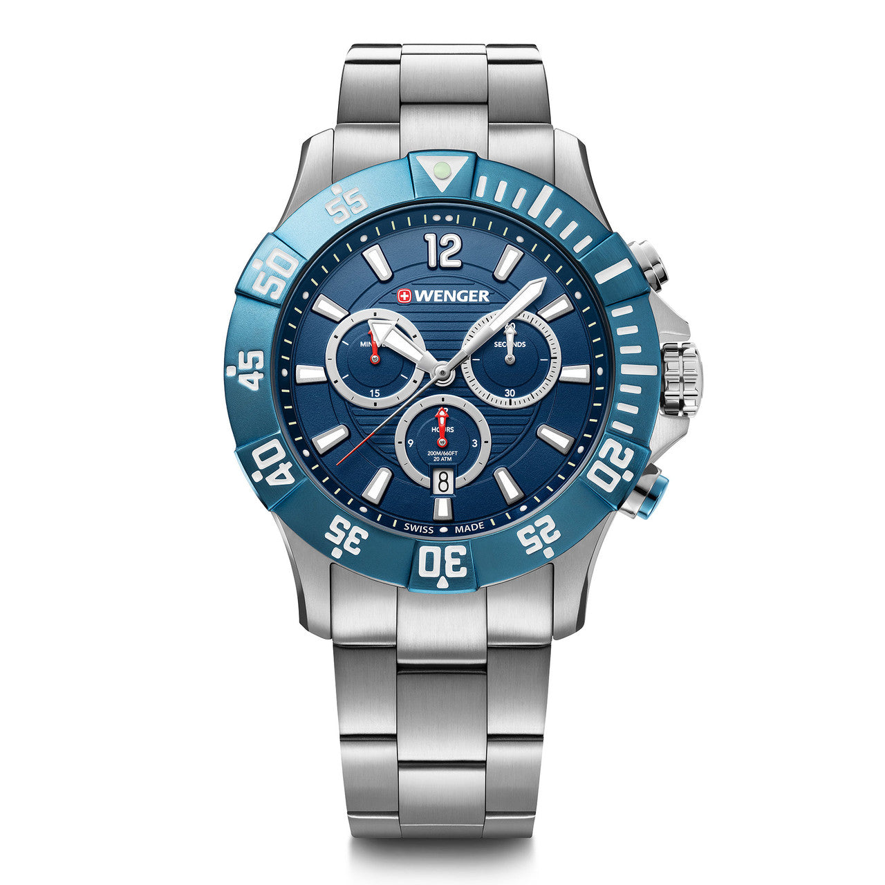 Seaforce Chrono, 43mm, blue, stainless steel