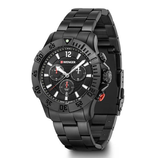 Seaforce Chrono, 43mm, black, stainless steel black
