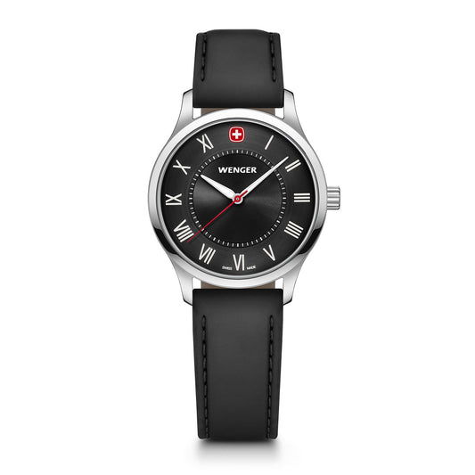 City Classic, Black Dial, Black Leather Strap