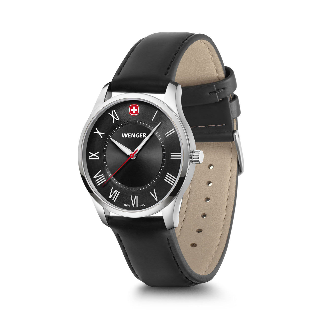 City Classic, Black Dial, Black Leather Strap