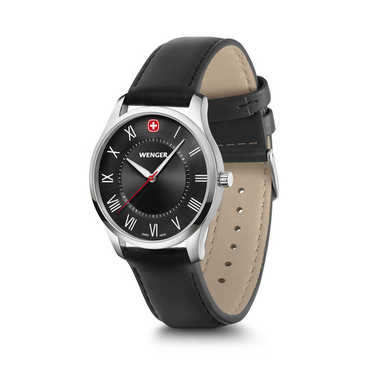 City Classic, Black Dial, Black Leather Strap
