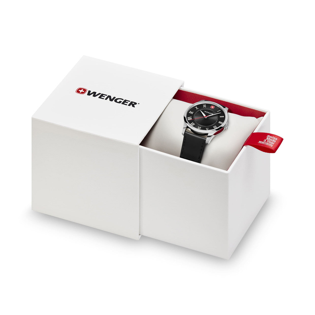 City Classic, Black Dial, Black Leather Strap