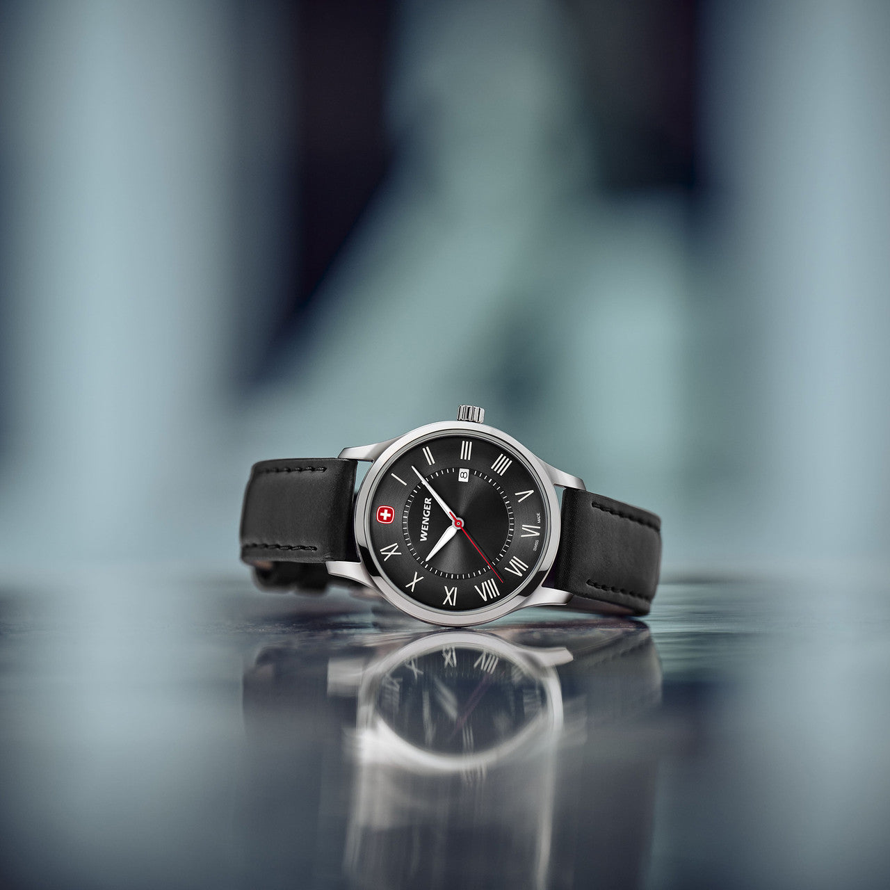 City Classic, Black Dial, Black Leather Strap