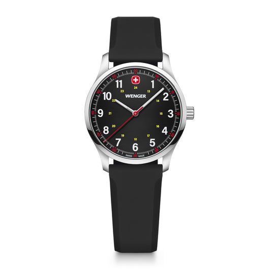 City Sport 34mm, Black dial, Black Silicone