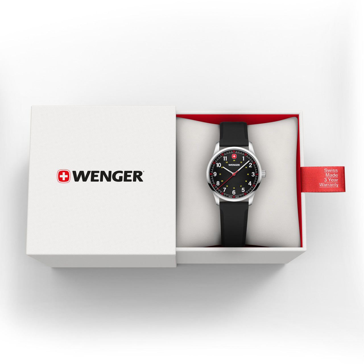 City Sport 34mm, Black dial, Black Silicone