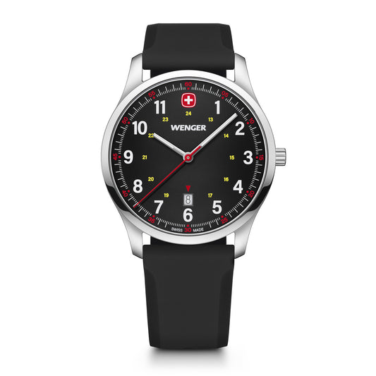 City Sport, Black Dial, Silicone Black Strap