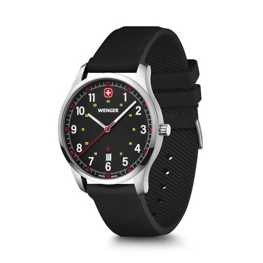 City Sport, Black Dial, Silicone Black Strap