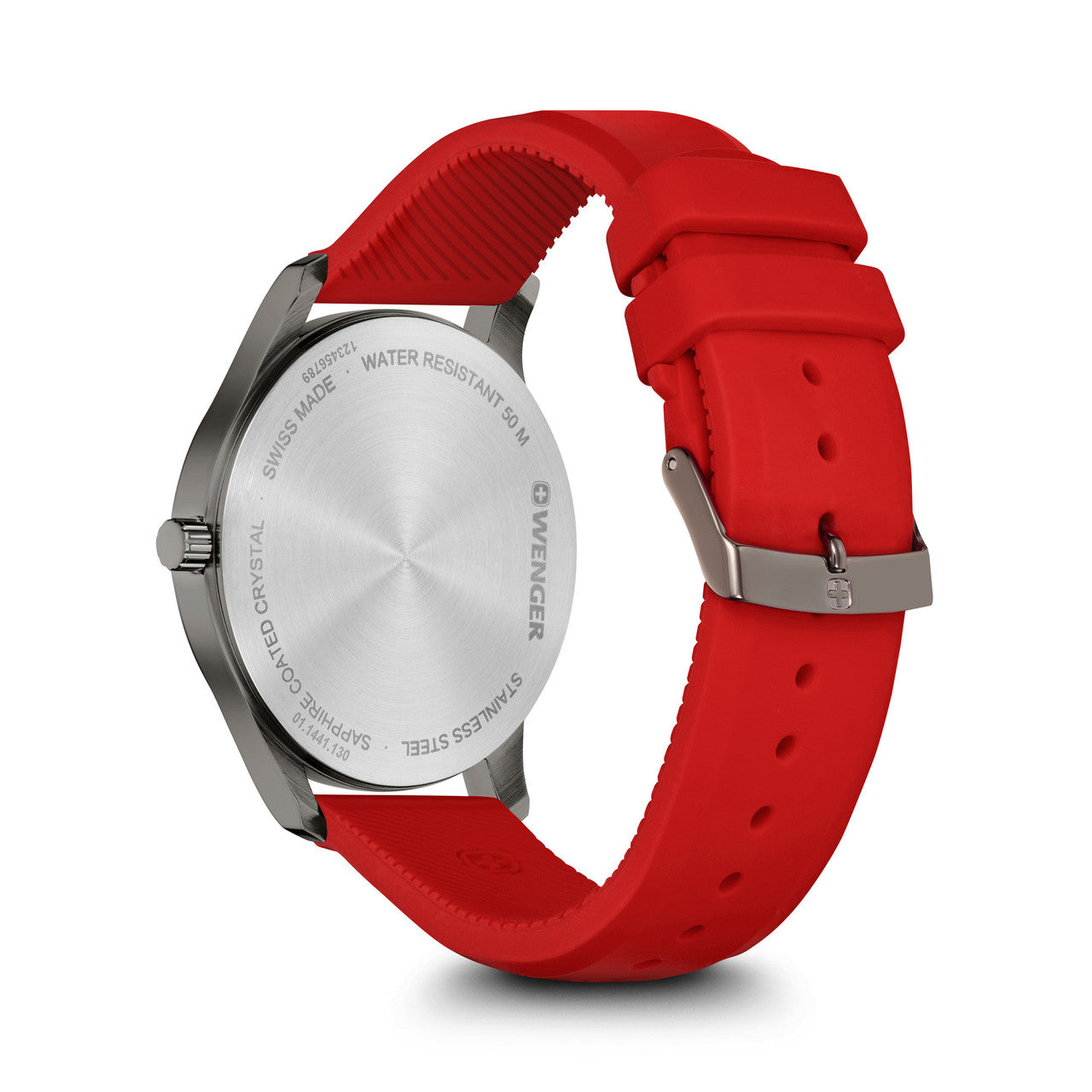 City Sport, Black Dial, Silicone Red Strap