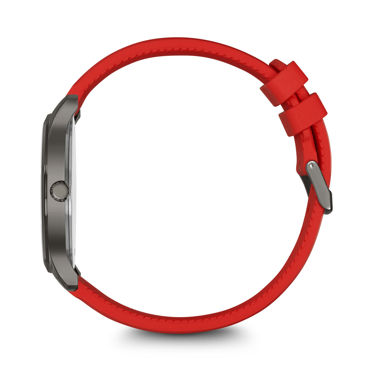 City Sport, Black Dial, Silicone Red Strap