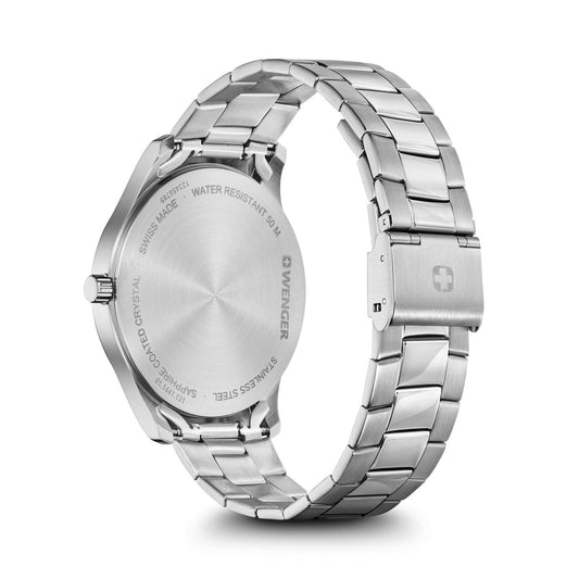 City Sport, Black Dial, Silver Stainless Steel Bracelet