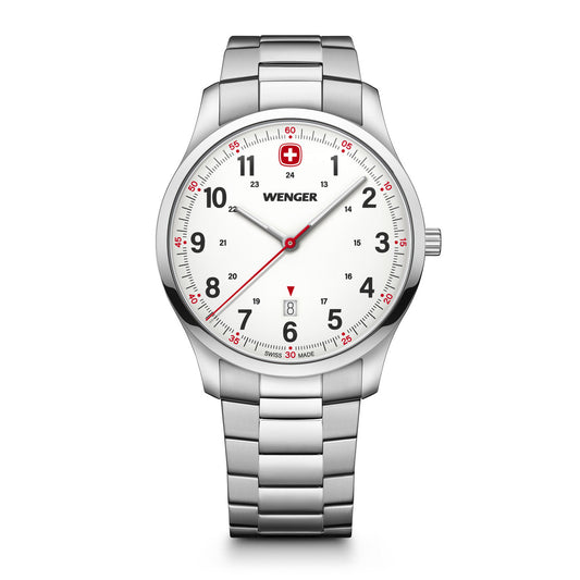 City Sport, White Dial, Silver Stainless Steel Bracelet