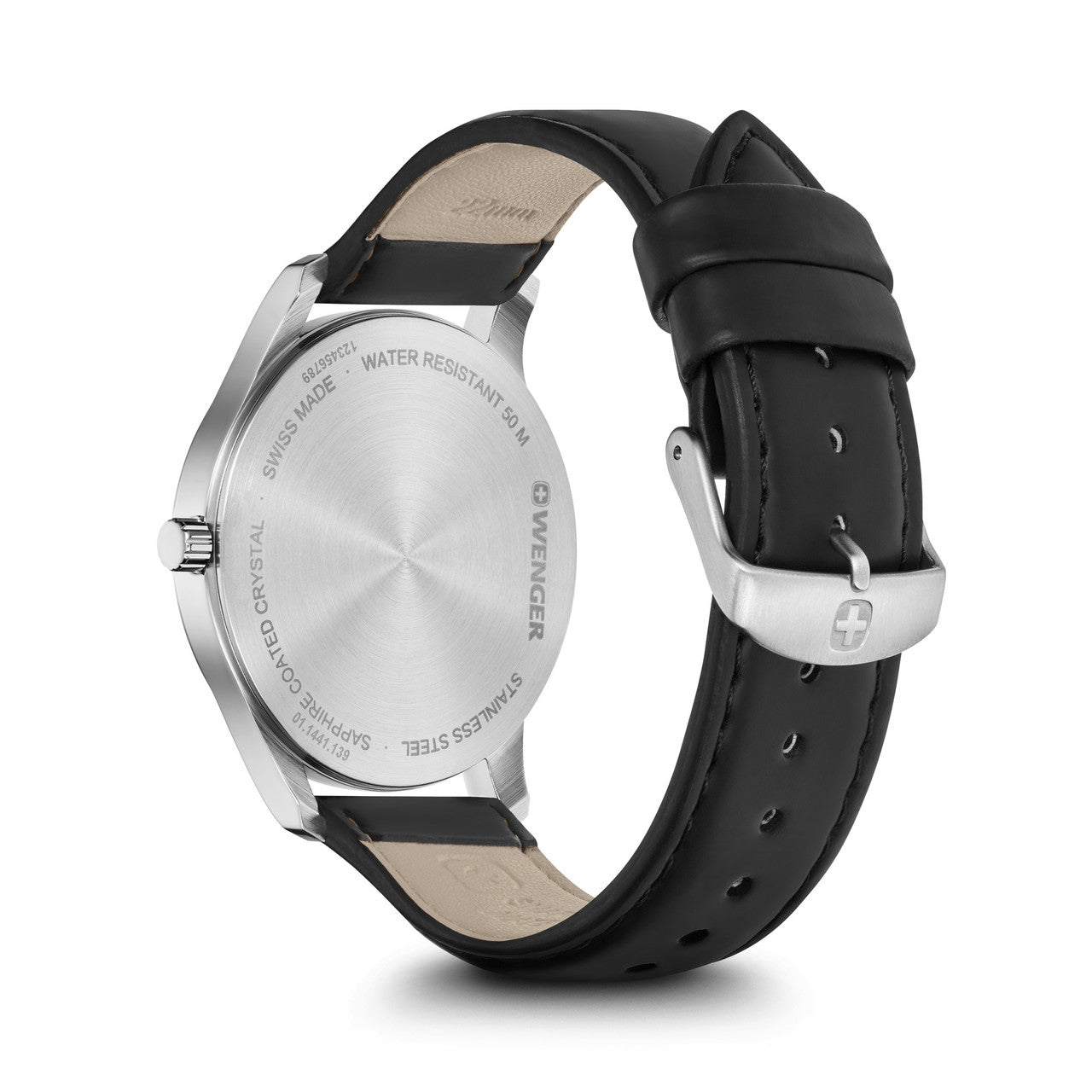 City Classic, Silver Dial, Black Leather Strap 42 mm