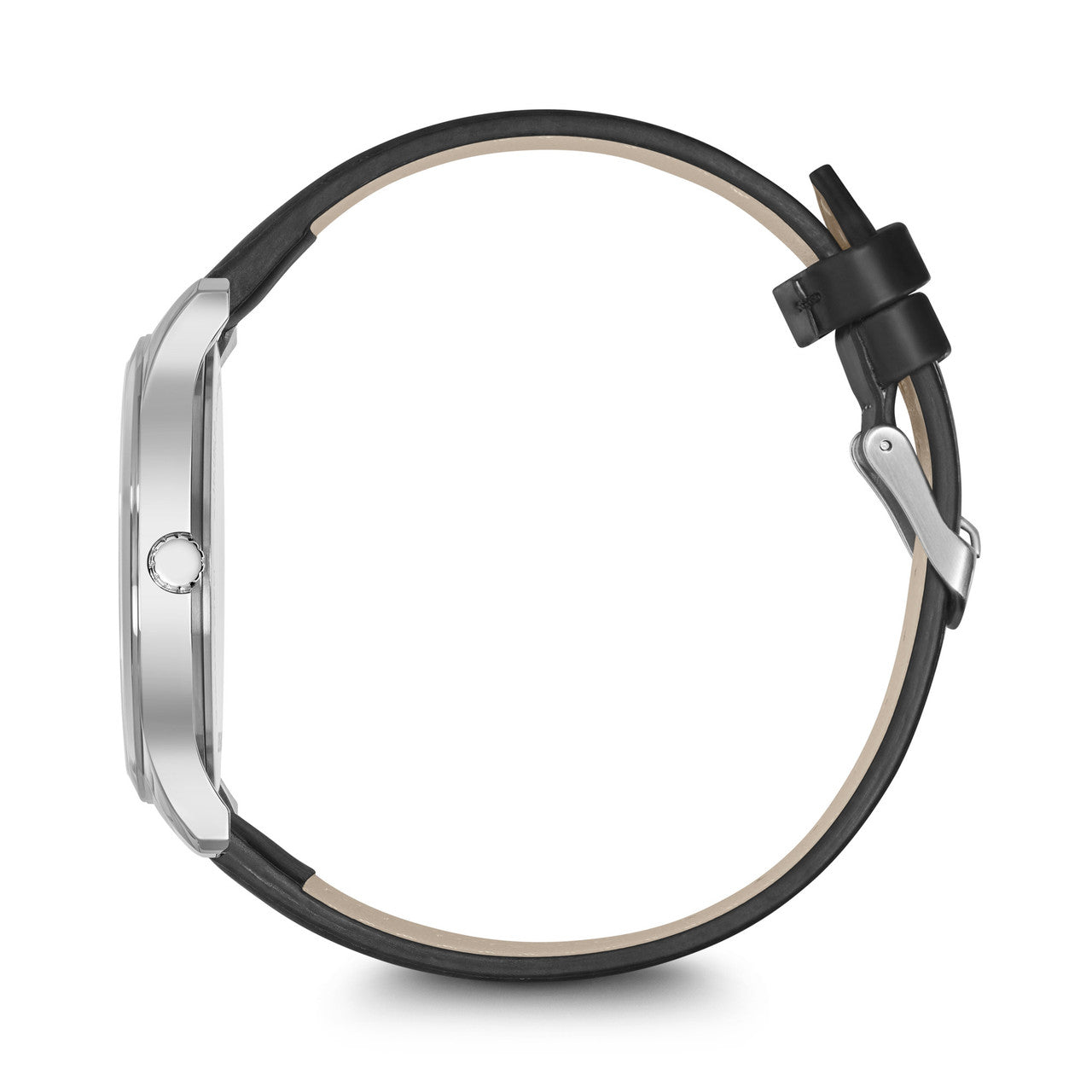 City Classic, Silver Dial, Black Leather Strap 42 mm