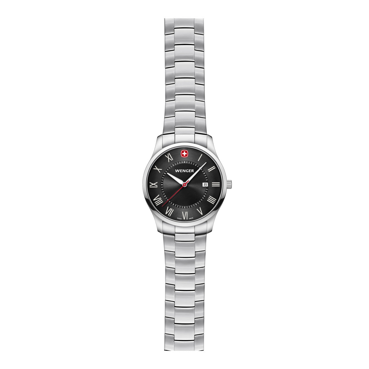City Classic, Black Dial, Silver Stainless Steel Bracelet
