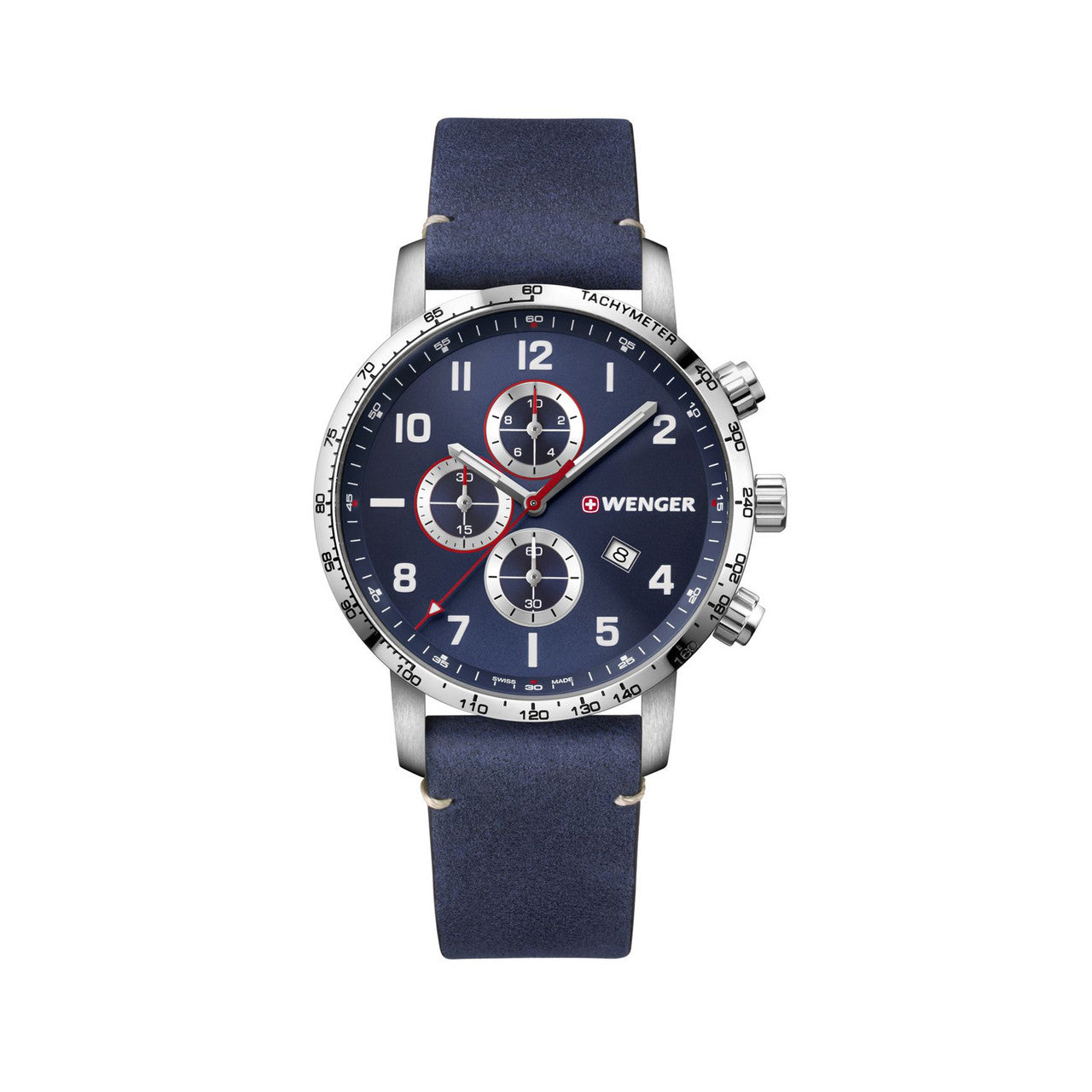 Attitude Chrono Blue Dial, Blue Leather Strap