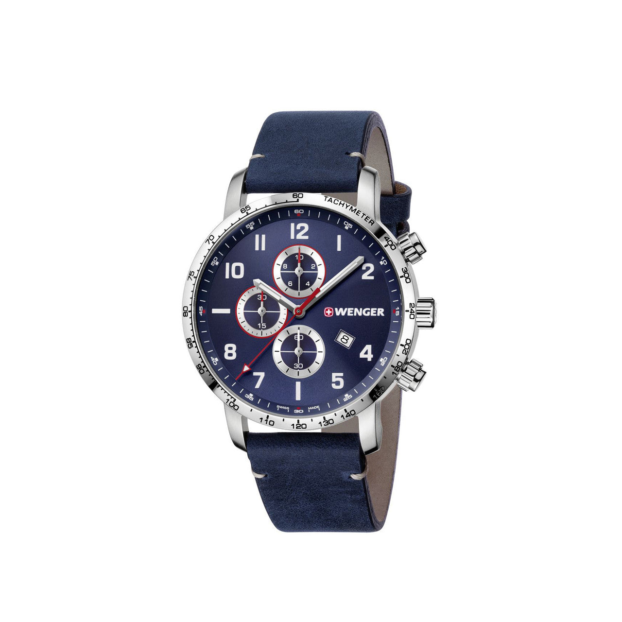 Attitude Chrono Blue Dial, Blue Leather Strap