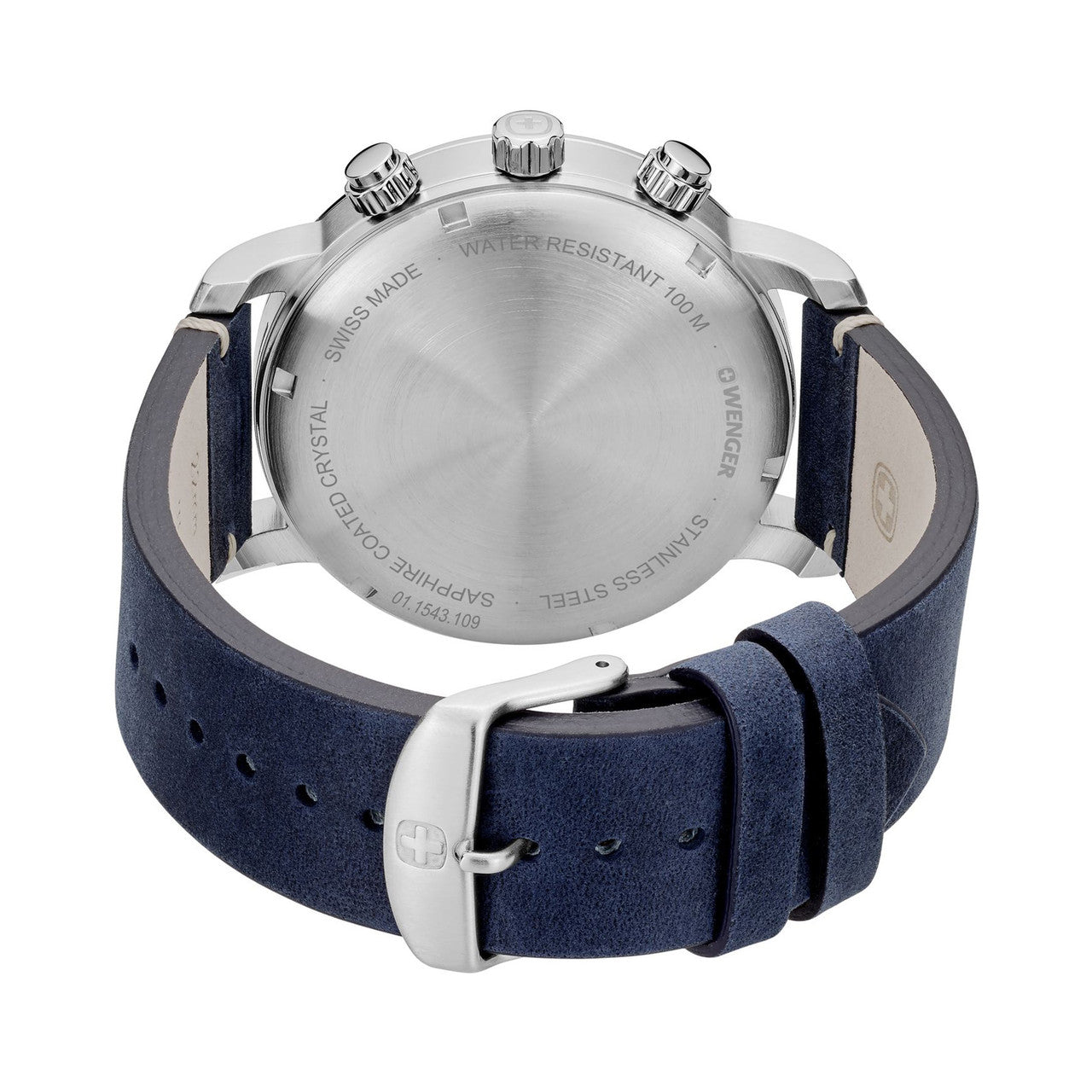 Attitude Chrono Blue Dial, Blue Leather Strap