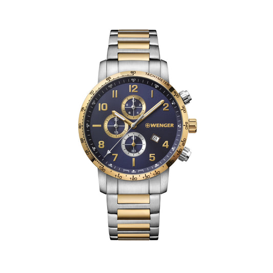 Attitude, Blue Dial, Silver/gold Stainless steel Bracelet