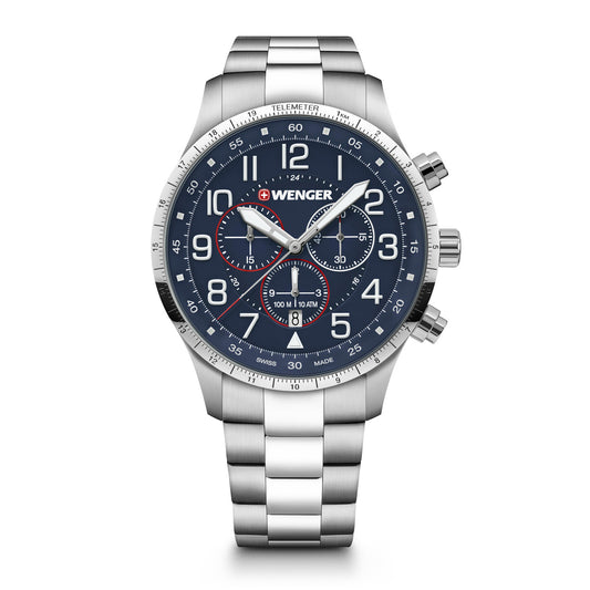 Attitude Chrono Blue Dial, Silver Stainless Steel Bracelet