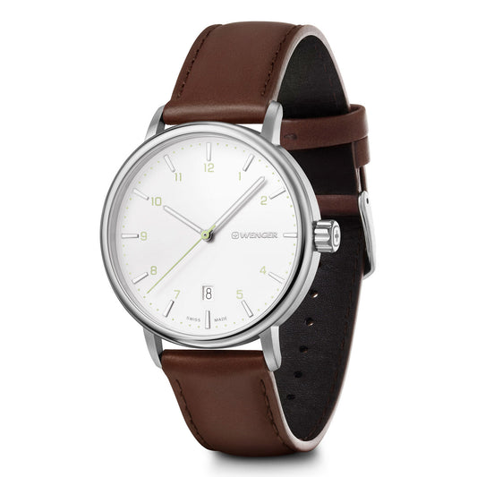 Urban Classic, 40mm, silver-white, leather