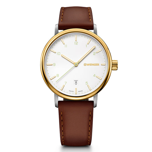 Urban Classic, 40mm, gold-white, leather