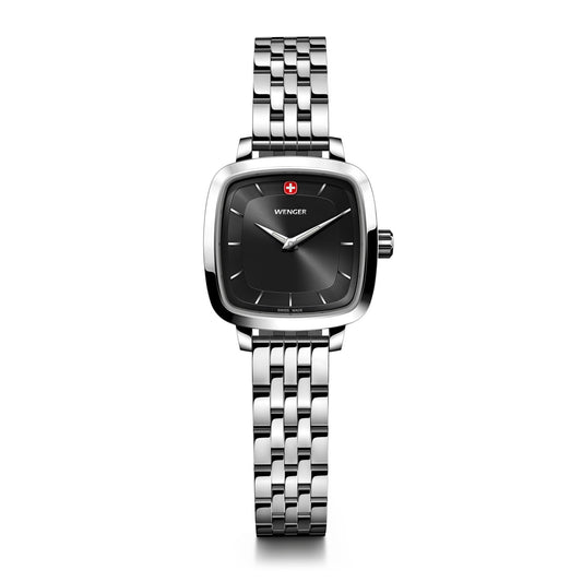 Vintage Classic 27mm, Black dial, Silver Stainless Steel