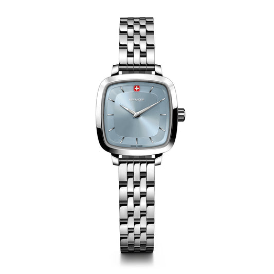 Vintage Classic 27mm, Light Blue dial, Silver Stainless Steel