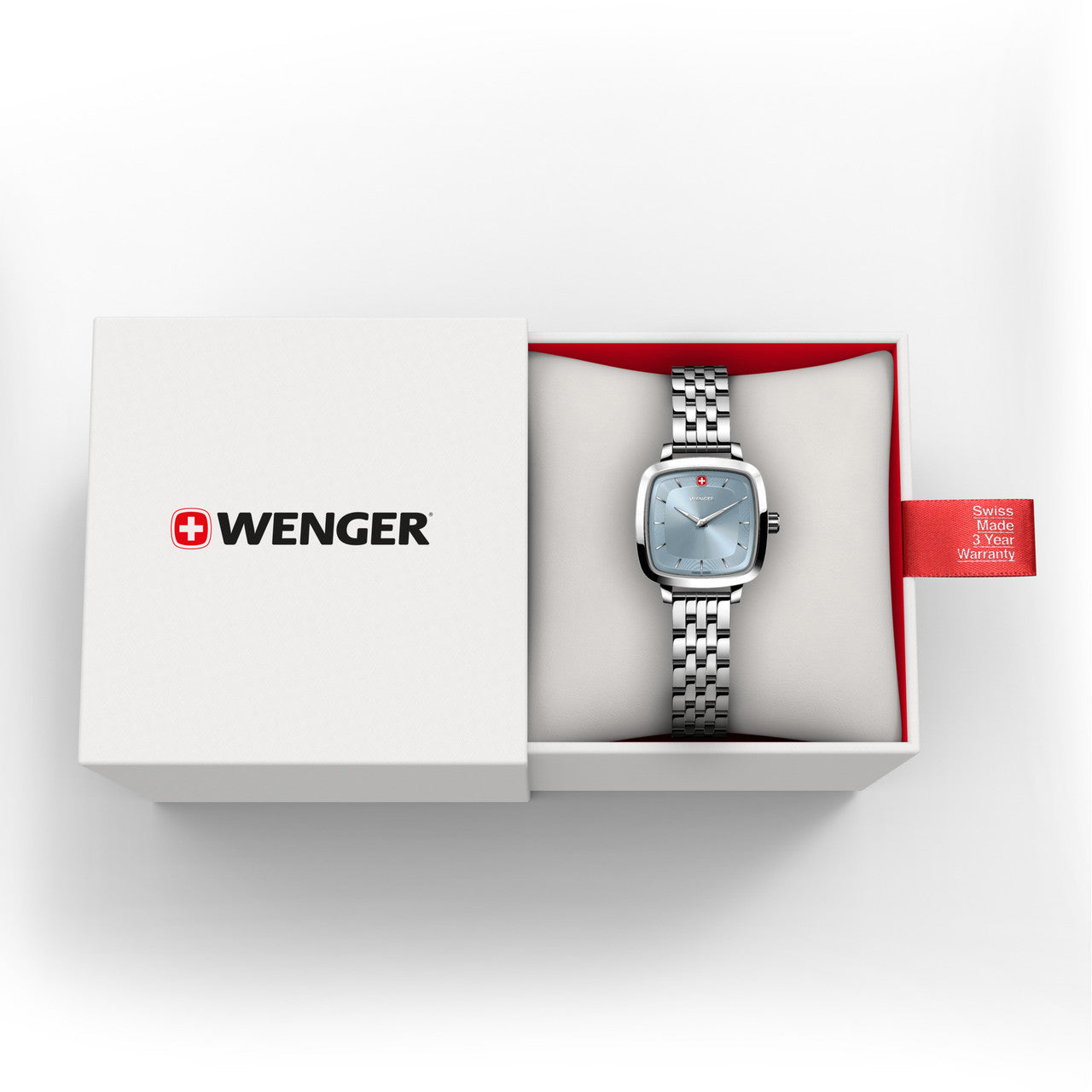 Vintage Classic 27mm, Light Blue dial, Silver Stainless Steel