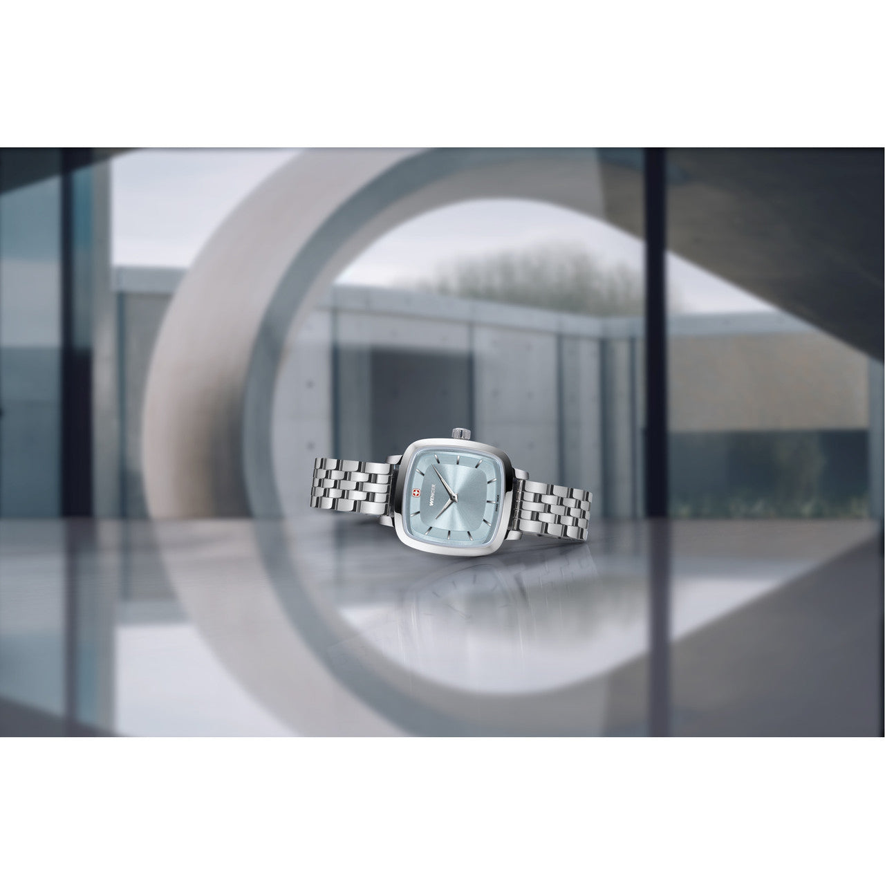 Vintage Classic 27mm, Light Blue dial, Silver Stainless Steel