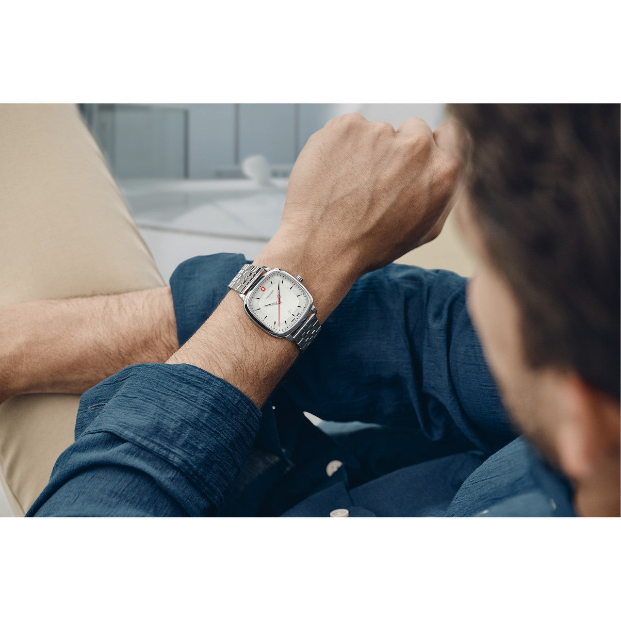Vintage Classic 37mm, White dial, Silver Stainless Steel