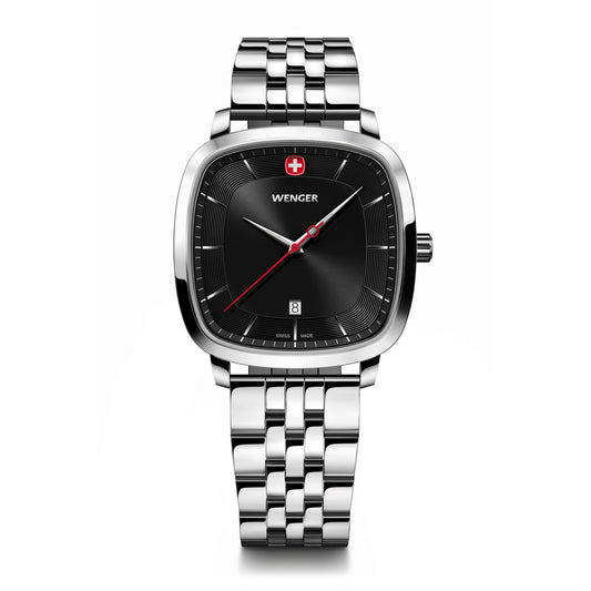 Vintage Classic 37mm, Black dial, Silver Stainless Steel