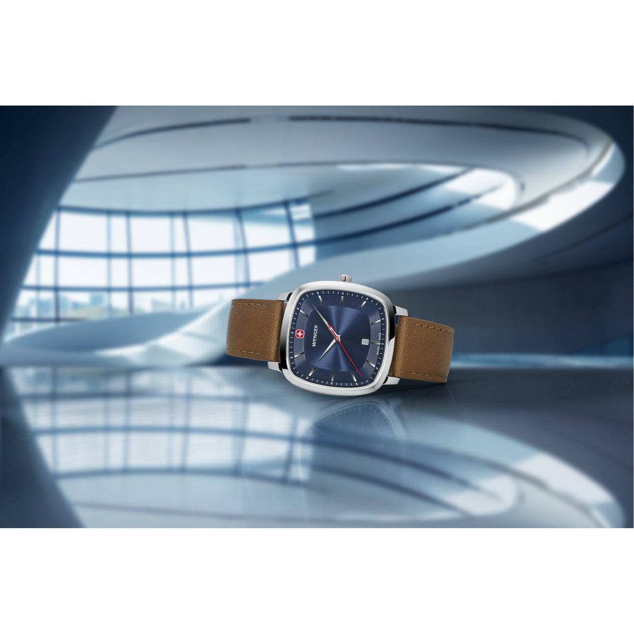 Vintage Classic 37mm, Blue dial, Brown SmartCycle