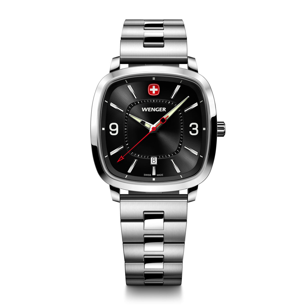Vintage Sport 37mm, Black dial, Silver Stainless Steel