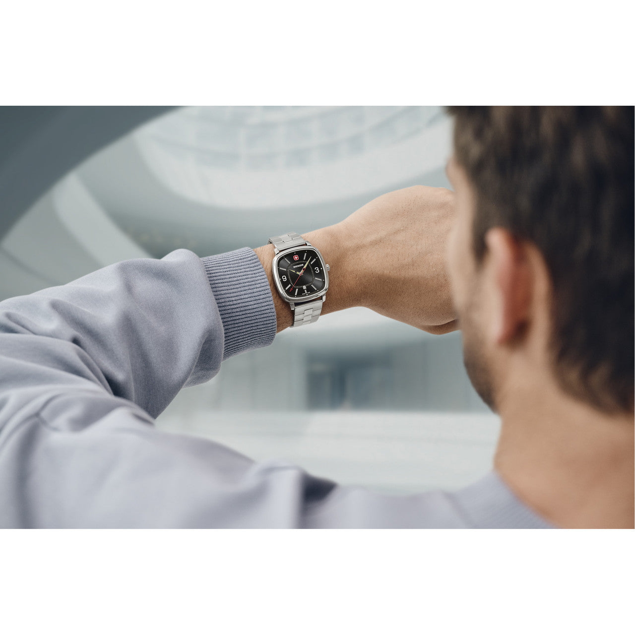 Vintage Sport 37mm, Black dial, Silver Stainless Steel