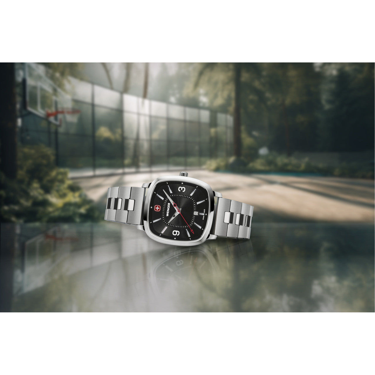 Vintage Sport 37mm, Black dial, Silver Stainless Steel