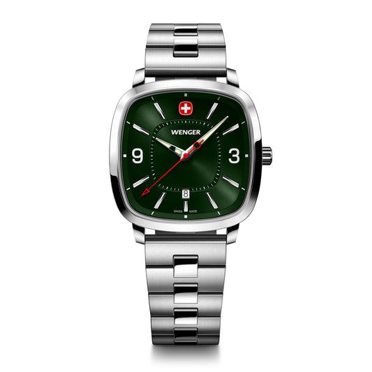 Vintage Sport 37mm, Green dial, Silver Stainless Steel
