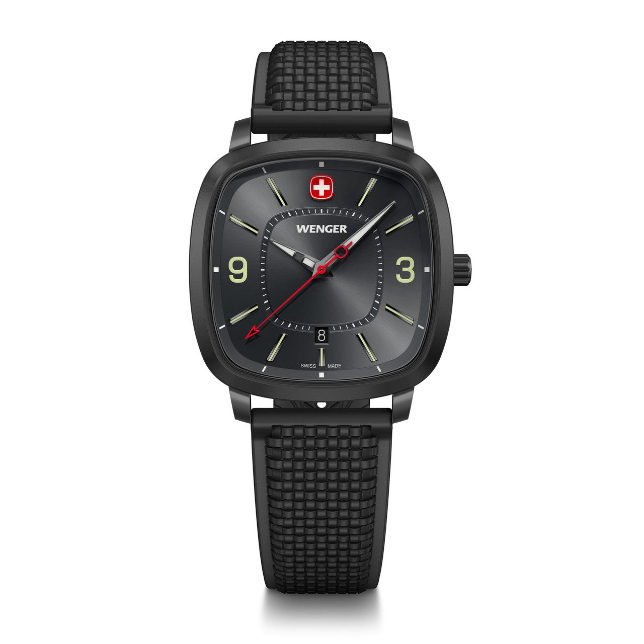 Vintage Sport 37mm, Grey dial, Black Silicone