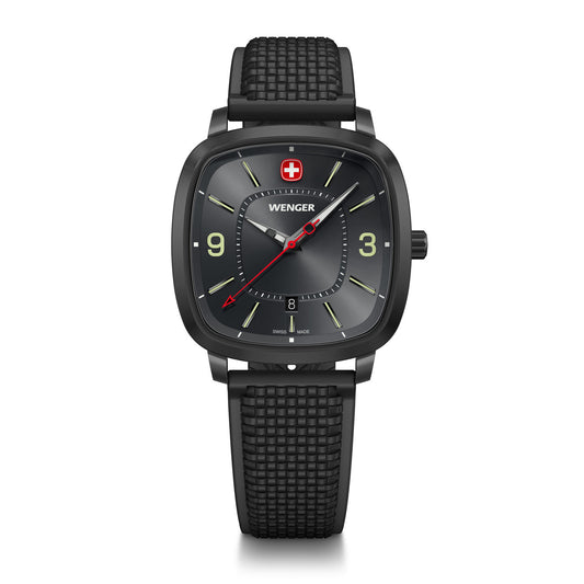 Vintage Sport 37mm, Grey dial, Black Silicone