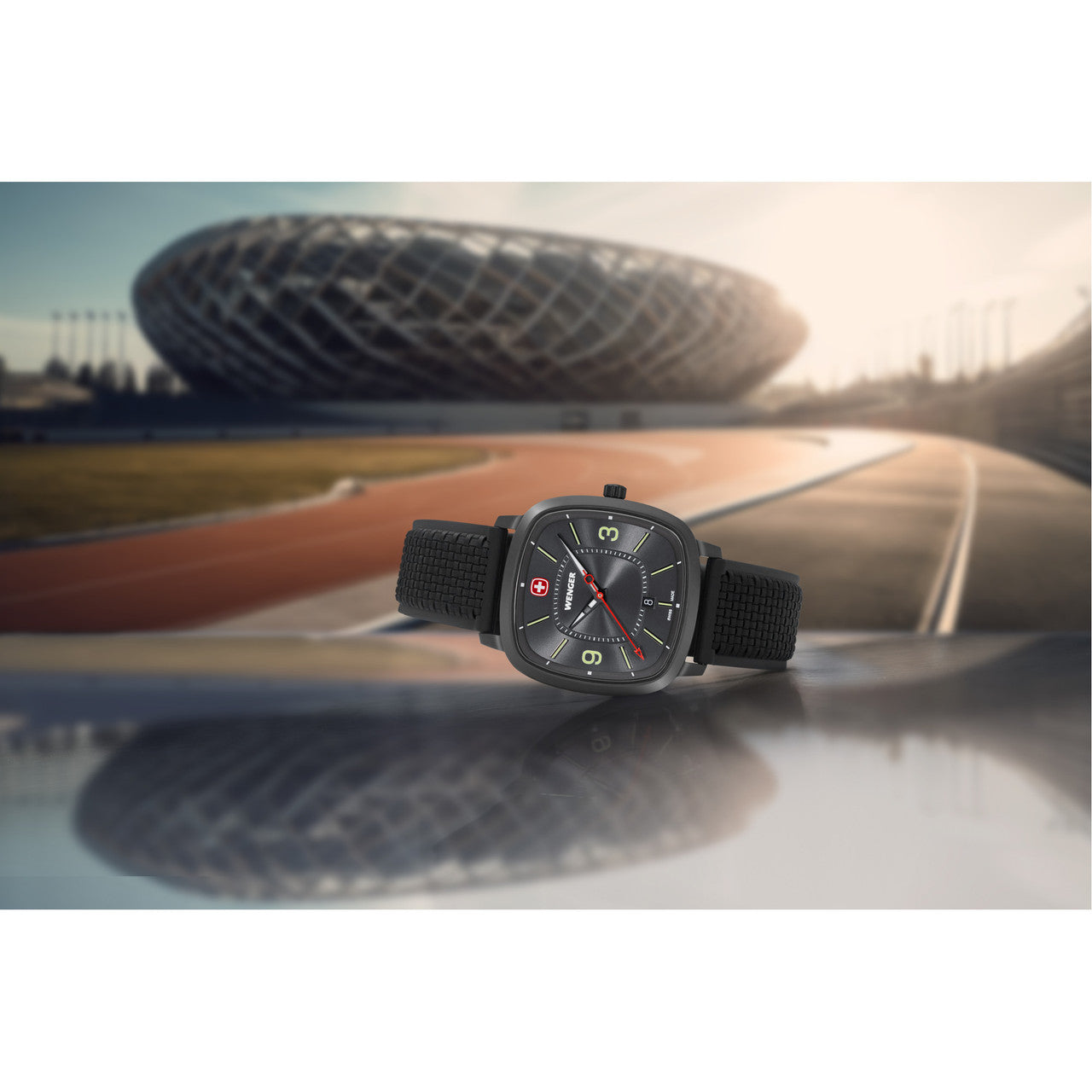 Vintage Sport 37mm, Grey dial, Black Silicone