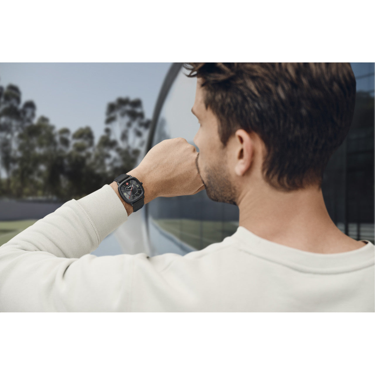 Vintage Sport 37mm, Grey dial, Black Silicone