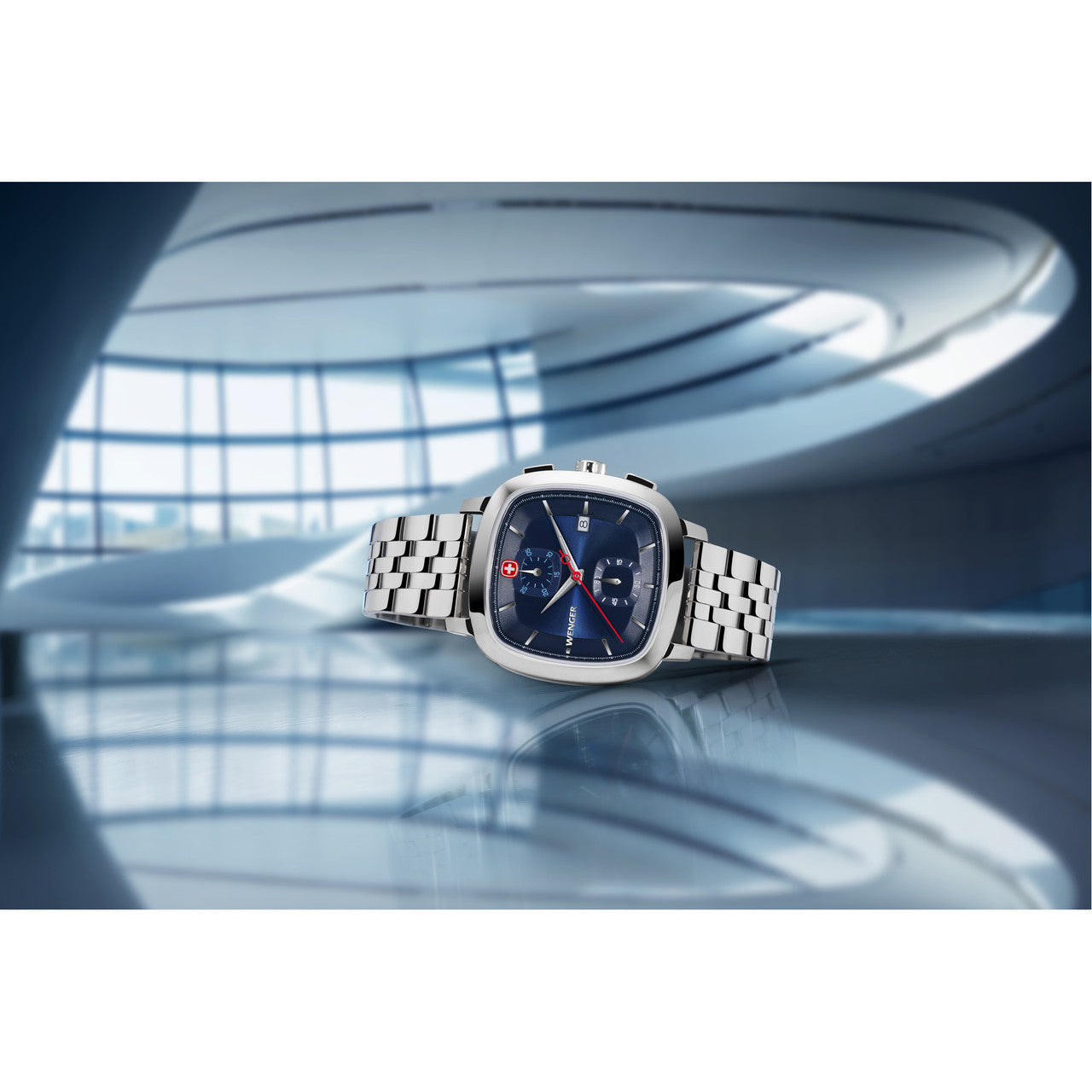 Vintage Classic Chrono 39.5mm, Blue dial, Silver Stainless Steel