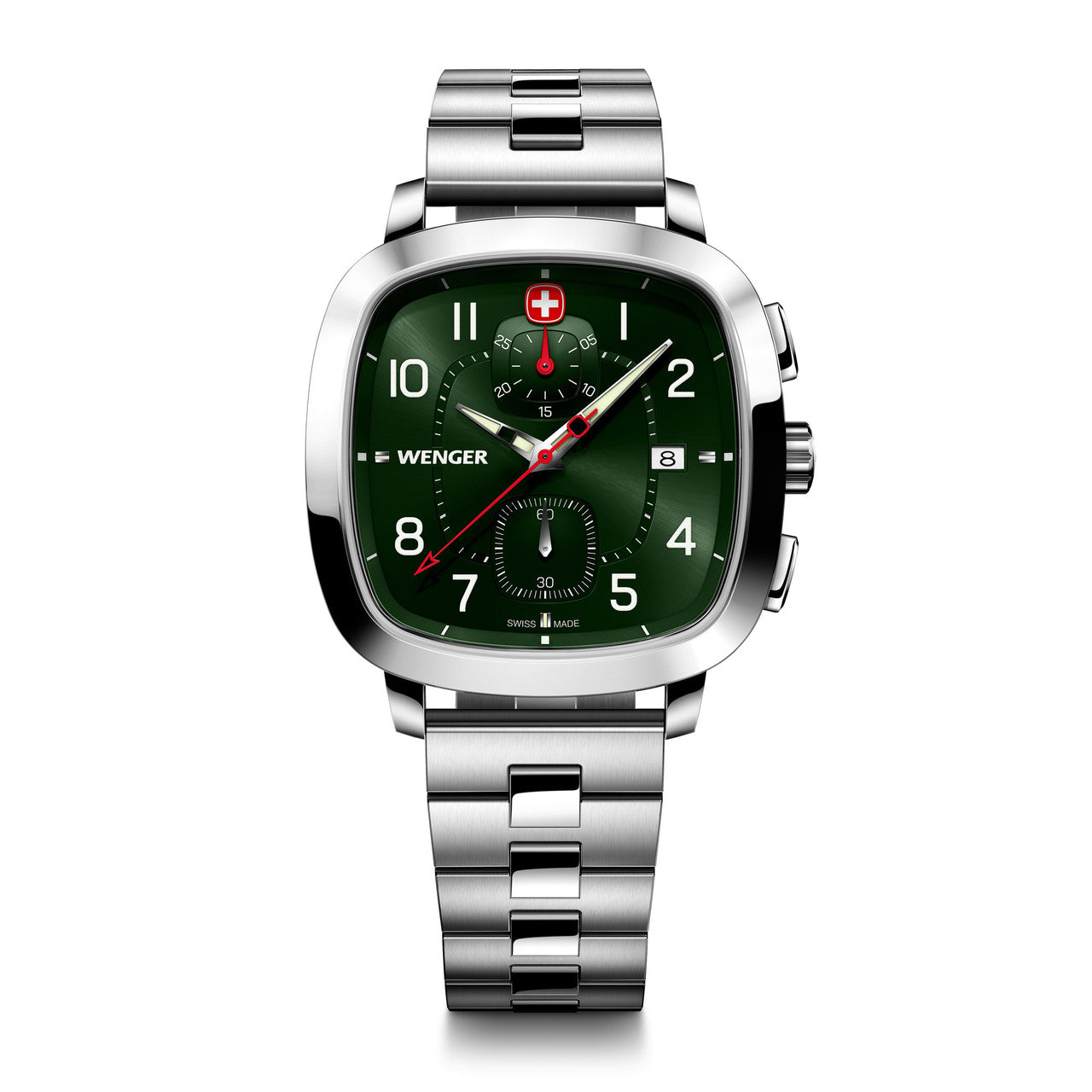 Vintage Sport Chrono 39.5mm, Green dial, Silver Stainless Steel