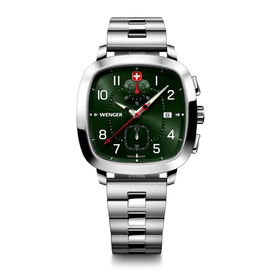 Vintage Sport Chrono 39.5mm, Green dial, Silver Stainless Steel
