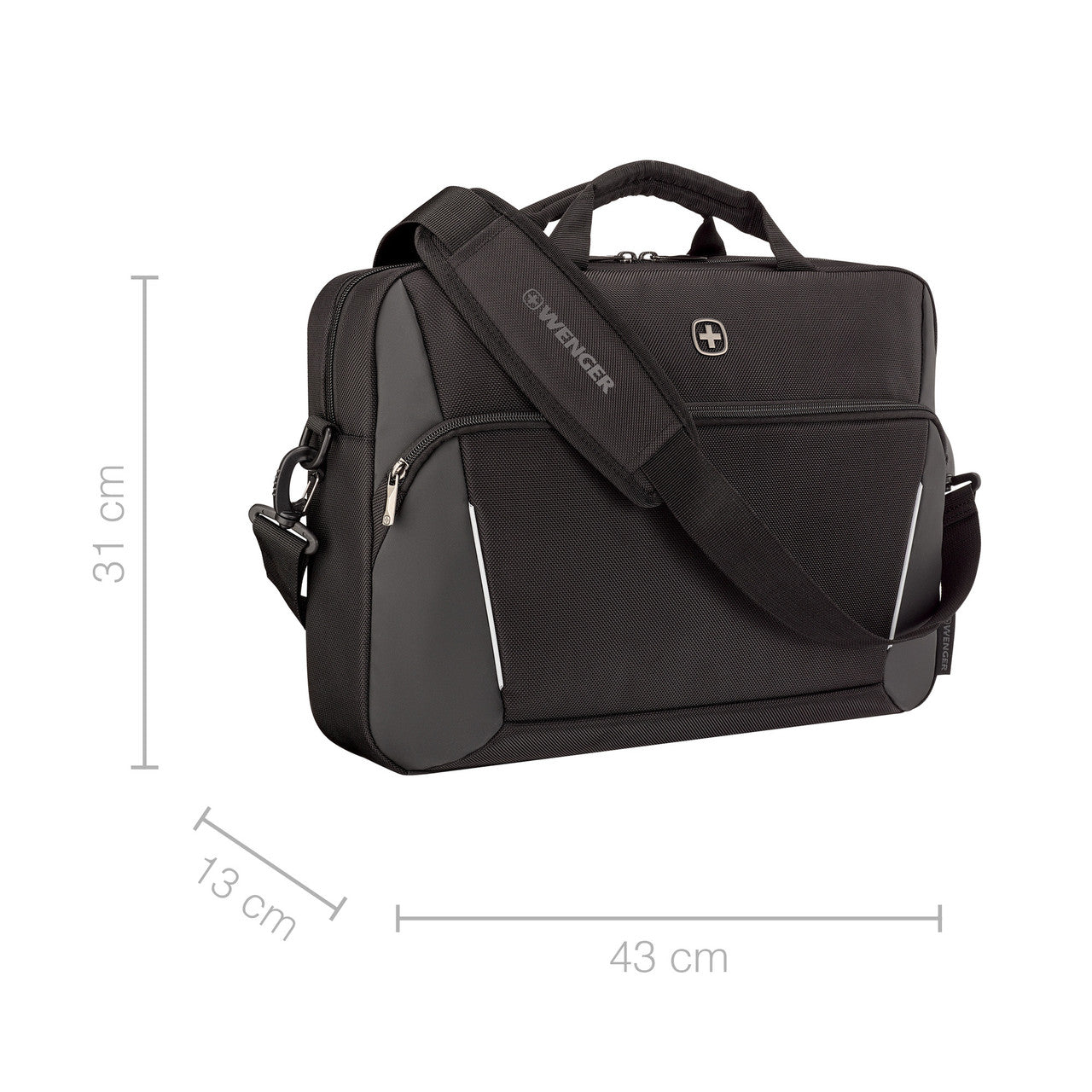 XE Compact 16in Laptop Briefcase with Tablet Pocket Black