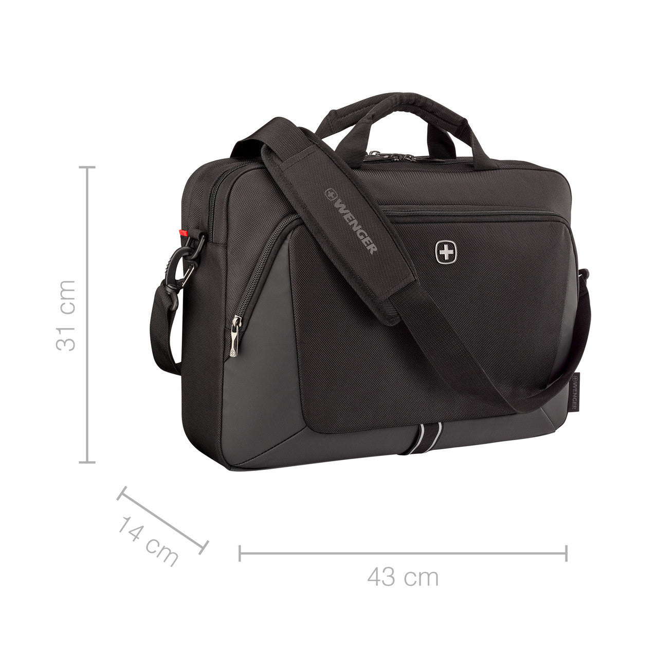 XE Brief 16in Laptop Briefcase with Tablet Pocket Black