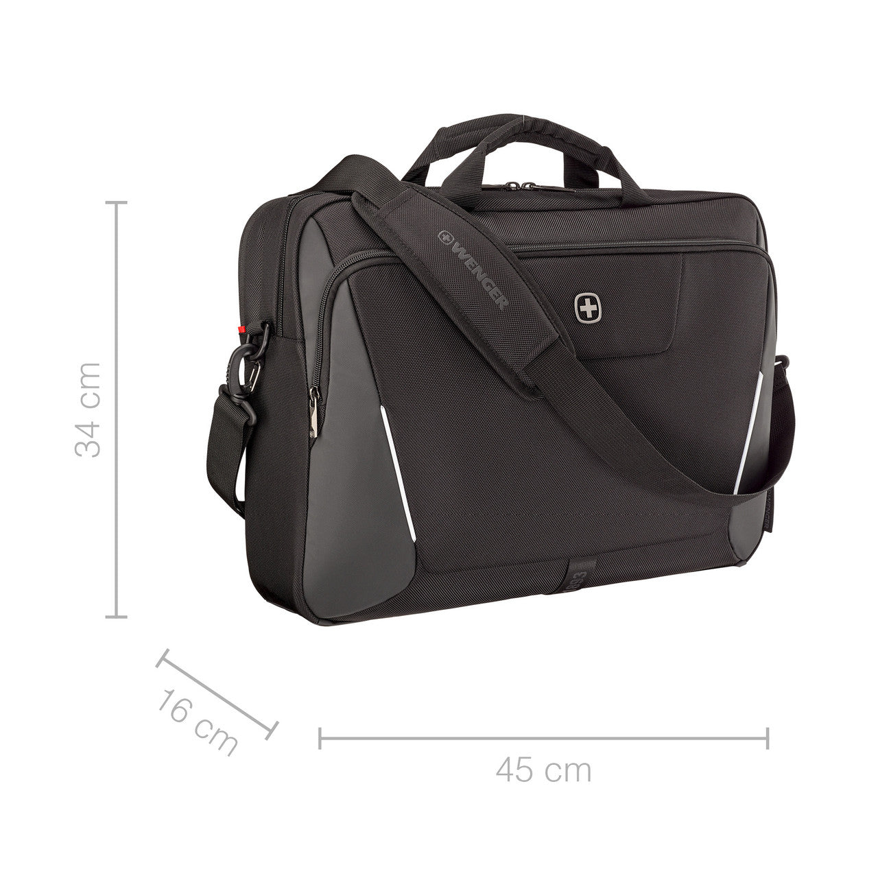 XE Brief 17in Laptop Briefcase with Tablet Pocket Black