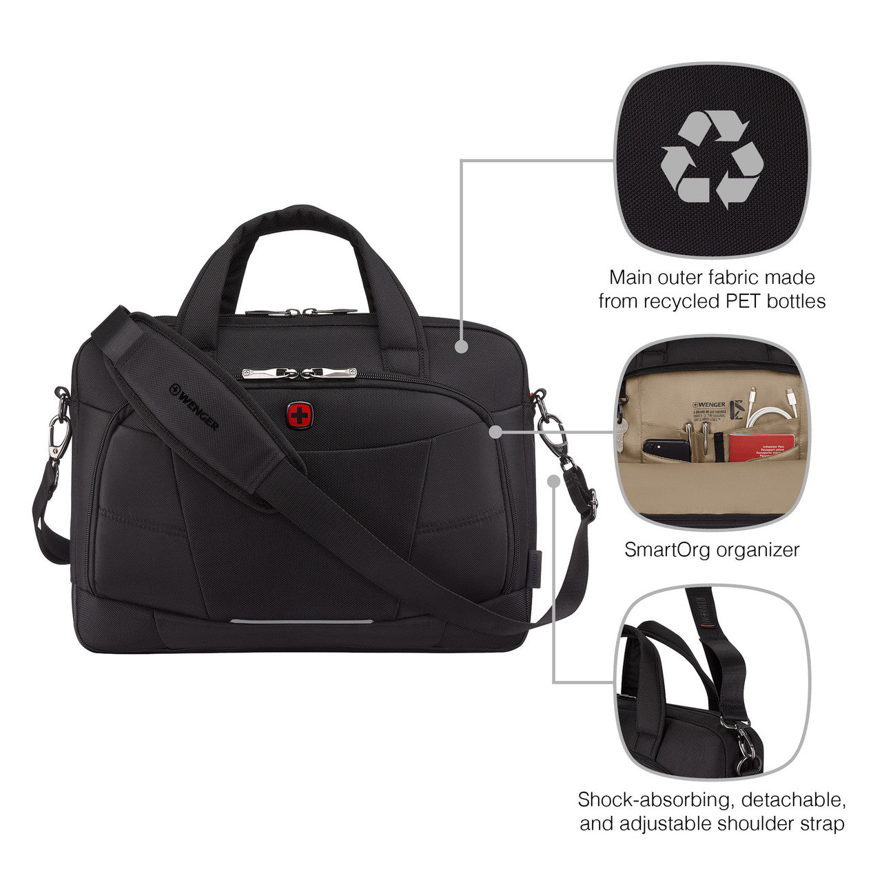 Wenger Icons Altair 14-16in Laptop Brief Black